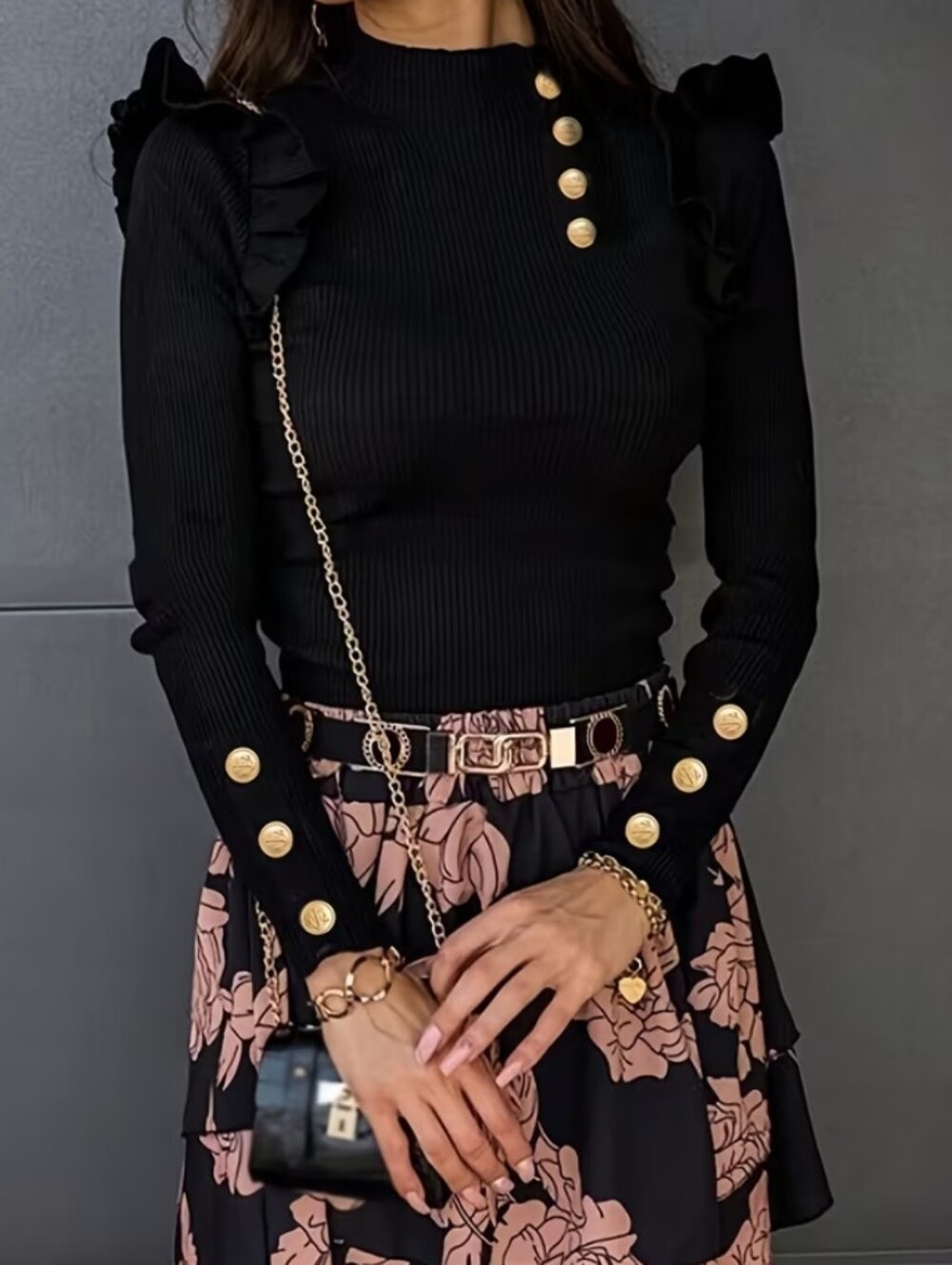 2026 Autumn Winter New Fashion Pleated Edge Sweater Base Layer Women'S Temperame